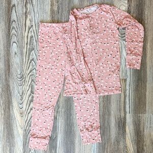 Posh Peanut Flower Pink Pattern Girls Pajamas - Size 8Y